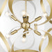 Myhouse Lighting Quorum - 865-8-0880 - Eight Light Pendant - Domain - Studio White w/ Aged Brass