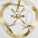 Myhouse Lighting Quorum - 865-8-0880 - Eight Light Pendant - Domain - Studio White w/ Aged Brass