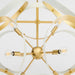 Myhouse Lighting Quorum - 866-8-0880 - Eight Light Pendant - Domain - Studio White w/ Aged Brass