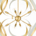 Myhouse Lighting Quorum - 866-8-0880 - Eight Light Pendant - Domain - Studio White w/ Aged Brass