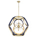 Myhouse Lighting Quorum - 866-8-3280 - Eight Light Pendant - Domain - Blue w/ Aged Brass