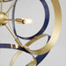 Myhouse Lighting Quorum - 866-8-3280 - Eight Light Pendant - Domain - Blue w/ Aged Brass