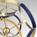 Myhouse Lighting Quorum - 866-8-3280 - Eight Light Pendant - Domain - Blue w/ Aged Brass