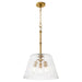 Myhouse Lighting Quorum - 8803-3-47 - Three Light Pendant - Lawton - Brushed Brass