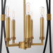 Myhouse Lighting Quorum - 880-5-5947 - Five Light Pendant - Bishop - Matte Black / Brushed Brass