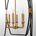 Myhouse Lighting Quorum - 880-6-5947 - Six Light Pendant - Bishop - Matte Black / Brushed Brass