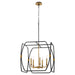 Myhouse Lighting Quorum - 881-5-5947 - Five Light Pendant - Bishop - Matte Black / Brushed Brass