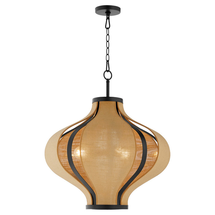 Myhouse Lighting Quorum - 892-3-59 - Three Light Pendant - Monroe - Matte Black