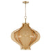 Myhouse Lighting Quorum - 892-3-80 - Three Light Pendant - Monroe - Aged Brass