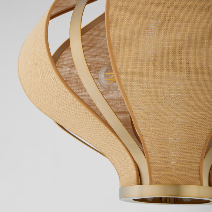 Myhouse Lighting Quorum - 892-3-80 - Three Light Pendant - Monroe - Aged Brass