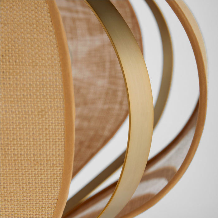 Myhouse Lighting Quorum - 892-3-80 - Three Light Pendant - Monroe - Aged Brass