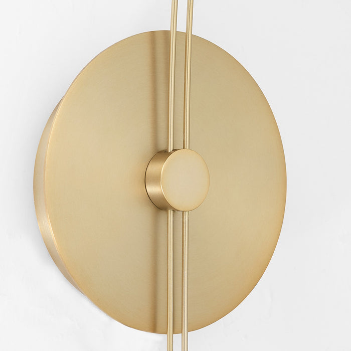 Myhouse Lighting Quorum - 943-80 - LED Wall Mount - Ricardo - Aged Brass