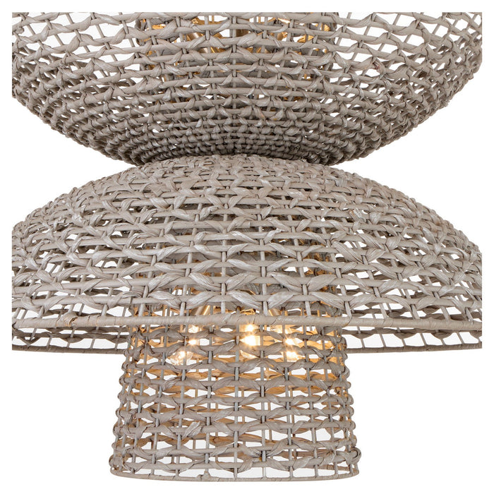 Myhouse Lighting Cyan - 11933 - Six Light Chandelier - Masasa - Pale Grey/Nickel