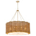 Myhouse Lighting Cyan - 11935 - Six Light Chandelier - Boracay - Natural Cane/Antique Brass