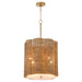 Myhouse Lighting Cyan - 11936 - Four Light Pendant - Boracay - Natural Cane/Antique Brass