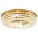 Myhouse Lighting Cyan - 11942 - Six Light Flush Mount - Ophelia - Aged Brass