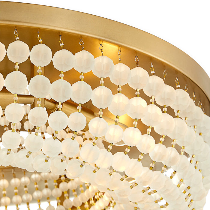 Myhouse Lighting Cyan - 11942 - Six Light Flush Mount - Ophelia - Aged Brass