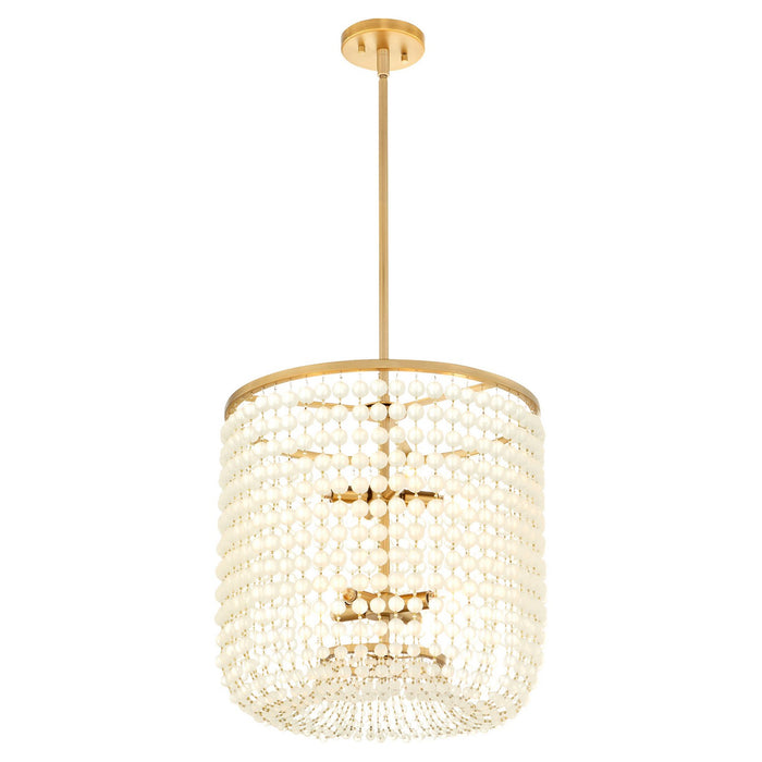 Myhouse Lighting Cyan - 11943 - Eight Light Pendant - Ophelia - Aged Brass