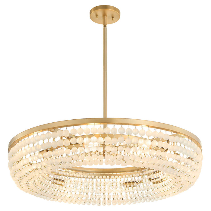 Myhouse Lighting Cyan - 11944 - Eight Light Chandelier - Ophelia - Aged Brass
