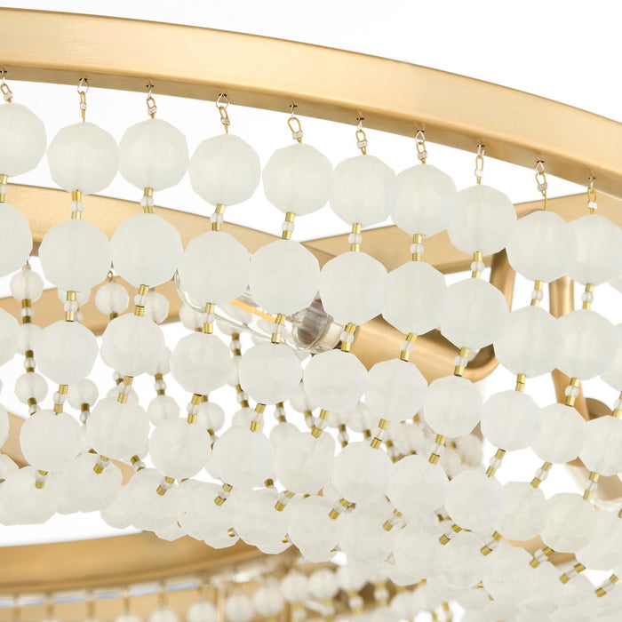 Myhouse Lighting Cyan - 11944 - Eight Light Chandelier - Ophelia - Aged Brass