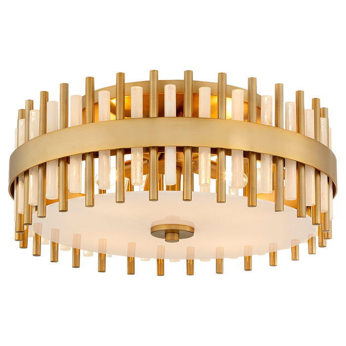Myhouse Lighting Cyan - 11945 - Four Light Flush Mount - Cassio - Aged Brass