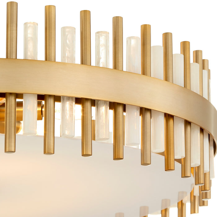 Myhouse Lighting Cyan - 11946 - Six Light Pendant - Cassio - Aged Brass