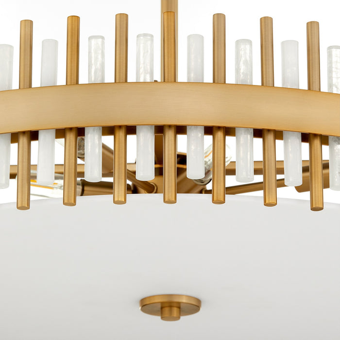 Myhouse Lighting Cyan - 11947 - Eight Light Pendant - Cassio - Aged Brass