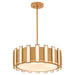Myhouse Lighting Cyan - 11950 - Four Light Pendant - Volterra - Aged Brass