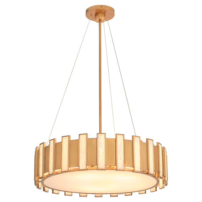 Myhouse Lighting Cyan - 11951 - Five Light Pendant - Volterra - Aged Brass