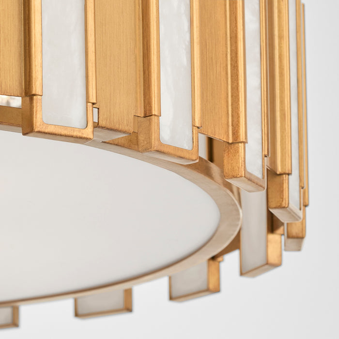 Myhouse Lighting Cyan - 11951 - Five Light Pendant - Volterra - Aged Brass