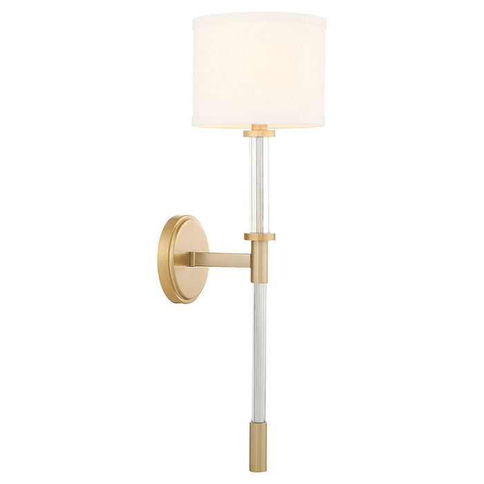 Myhouse Lighting Cyan - 11952 - One Light Wall Sconce - Hightower - Clear/Aged Brass