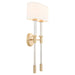 Myhouse Lighting Cyan - 11953 - Two Light Wall Sconce - Hightower - Clear/Aged Brass