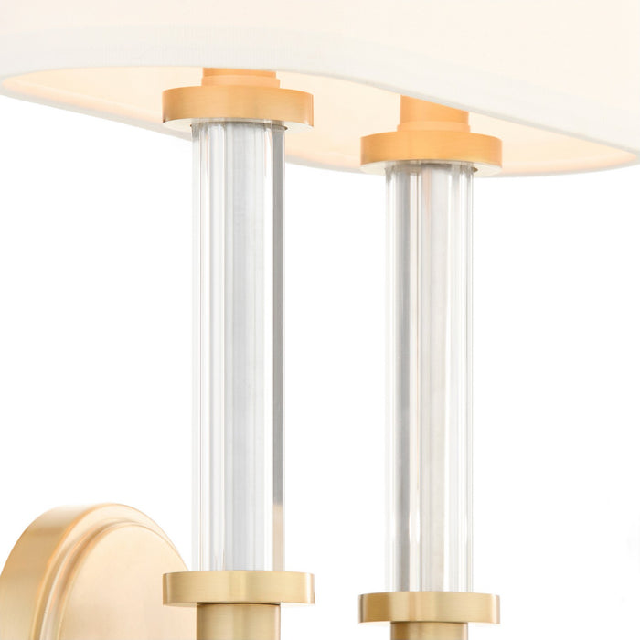 Myhouse Lighting Cyan - 11953 - Two Light Wall Sconce - Hightower - Clear/Aged Brass