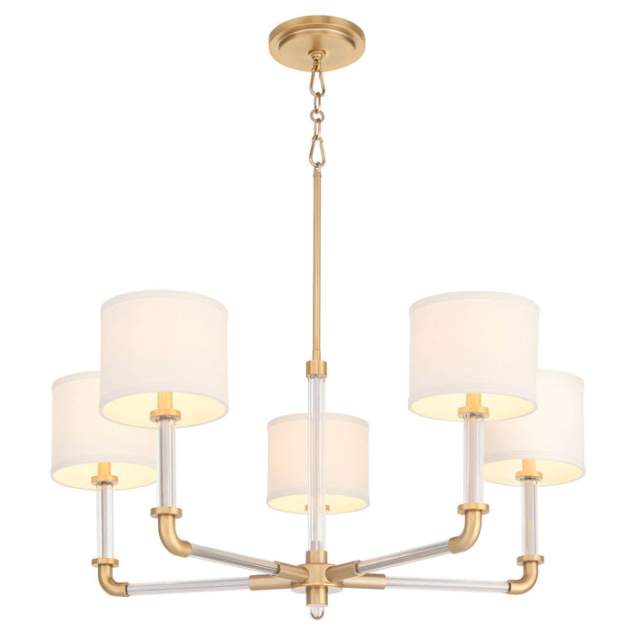 Myhouse Lighting Cyan - 11954 - Five Light Chandelier - Hightower - Clear/Aged Brass