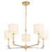 Myhouse Lighting Cyan - 11954 - Five Light Chandelier - Hightower - Clear/Aged Brass