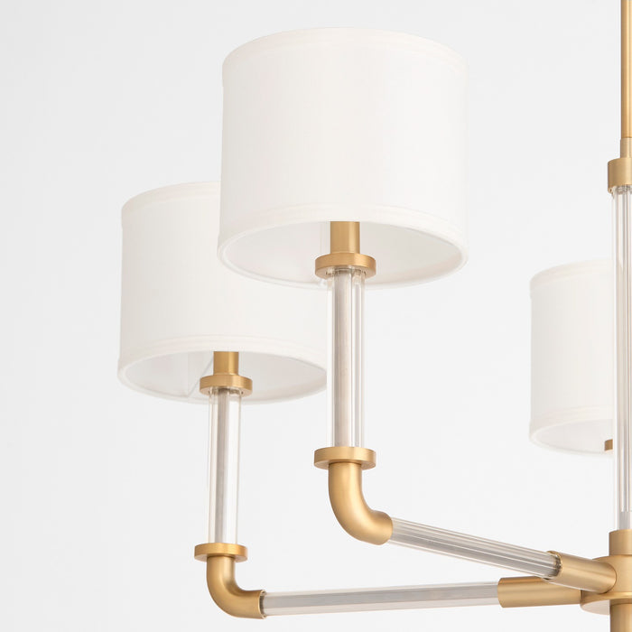 Myhouse Lighting Cyan - 11954 - Five Light Chandelier - Hightower - Clear/Aged Brass