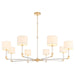 Myhouse Lighting Cyan - 11955 - Eight Light Chandelier - Hightower - Clear/Aged Brass