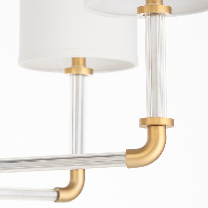 Myhouse Lighting Cyan - 11955 - Eight Light Chandelier - Hightower - Clear/Aged Brass
