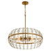 Myhouse Lighting Cyan - 11959 - Four Light Pendant - Selena - Aged Brass