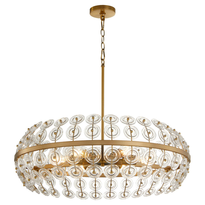 Myhouse Lighting Cyan - 11960 - Six Light Pendant - Selena - Aged Brass