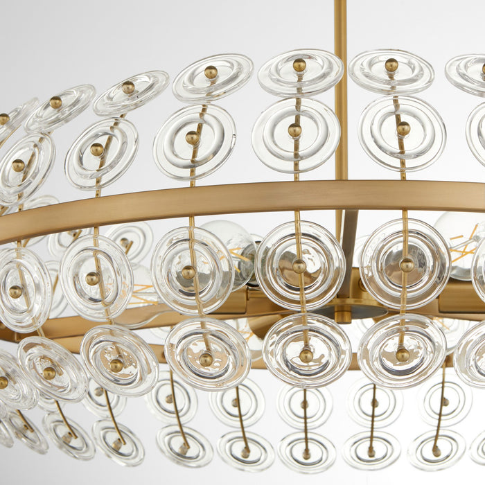 Myhouse Lighting Cyan - 11960 - Six Light Pendant - Selena - Aged Brass