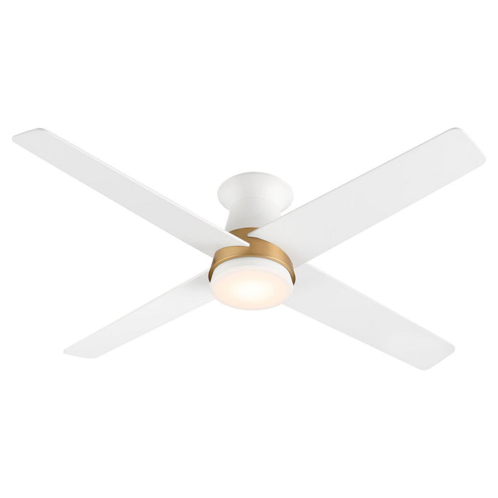 Myhouse Lighting Cyan - 11983 - 52"Ceiling Fan - Santa Ana - Studio White/Aged Brass