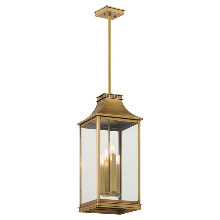 Myhouse Lighting Cyan - 11993 - Four Light Outdoor Pendant - Salem - Heritage Brass