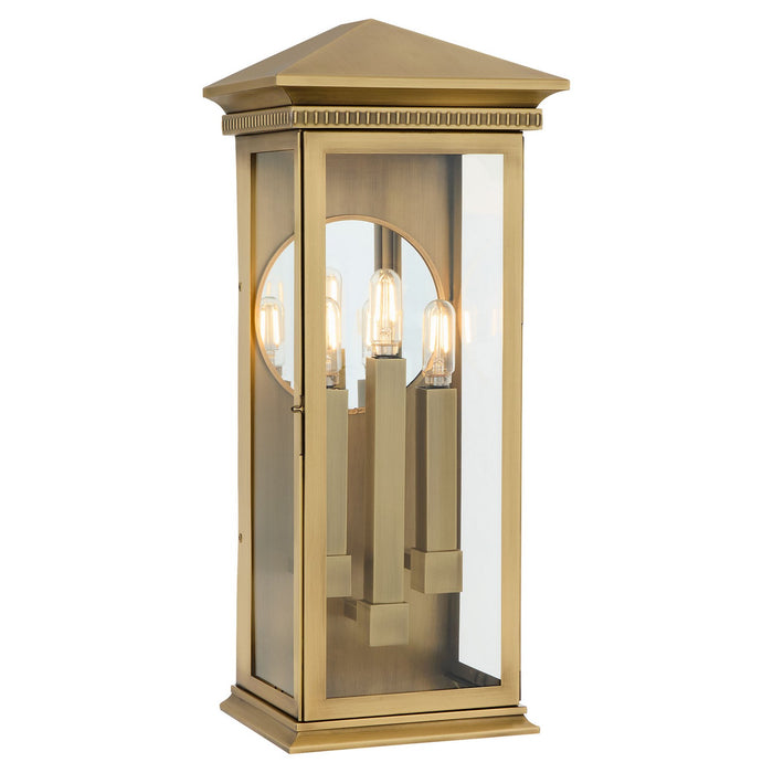 Myhouse Lighting Cyan - 11995 - Three Light Outdoor Wall Sconce - Guilford - Heritage Brass