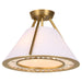 Myhouse Lighting Quorum - 2382-3-47 - Three Light Semi-Flush Mount - Gorham - Brushed Brass