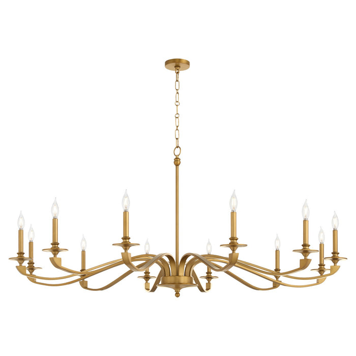 Myhouse Lighting Quorum - 6240-12-47 - 12 Light Chandelier - Chantelle - Brushed Brass