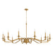 Myhouse Lighting Quorum - 6240-12-47 - 12 Light Chandelier - Chantelle - Brushed Brass