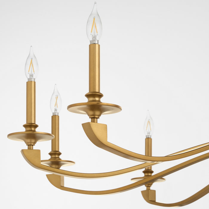 Myhouse Lighting Quorum - 6240-12-47 - 12 Light Chandelier - Chantelle - Brushed Brass