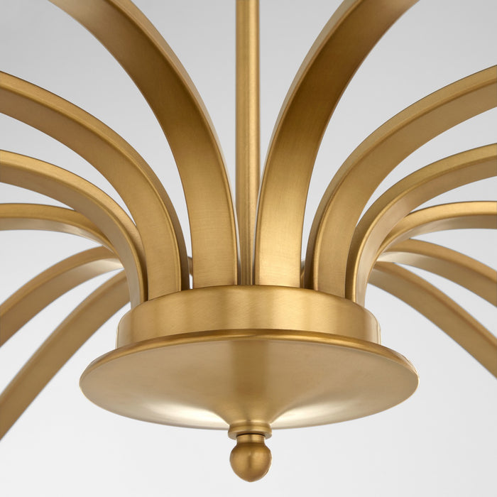 Myhouse Lighting Quorum - 6240-12-47 - 12 Light Chandelier - Chantelle - Brushed Brass