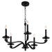 Myhouse Lighting Quorum - 6240-5-59 - Five Light Chandelier - Chantelle - Matte Black